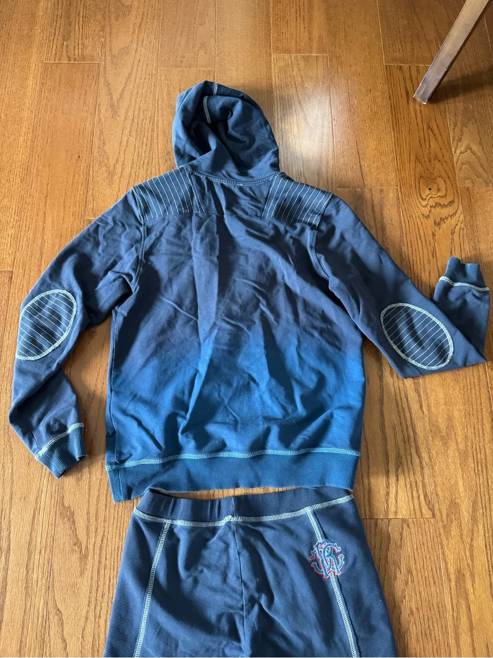 Roberto Cavalli navy blue tracksuit with white piping, size Youth XS Unisex